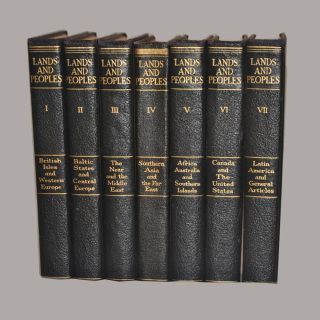 A series of books titled lands and peoples
