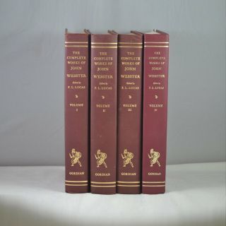 Four volumes of the complete works of john webster