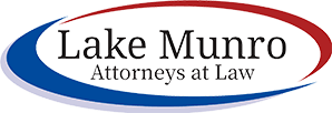 A logo for lake munro attorneys at law