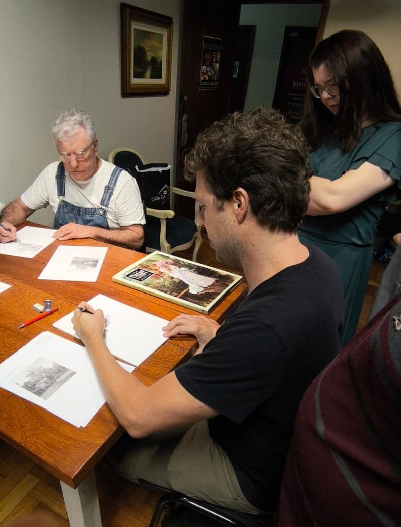 Aula de desenho - Demonstração