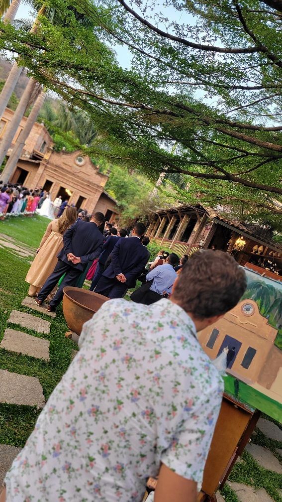 Pintura ao vivo na Fazenda Quinzeiro