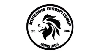 Circular black-and-white logo reading "Kingdom Discipleship Ministries" with lion head and "EST. 2015"