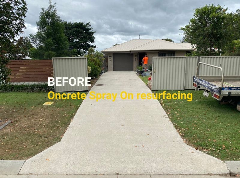 Before Concrete Spray On Resurfacing — Concrete Options Group in Gympie, QLD