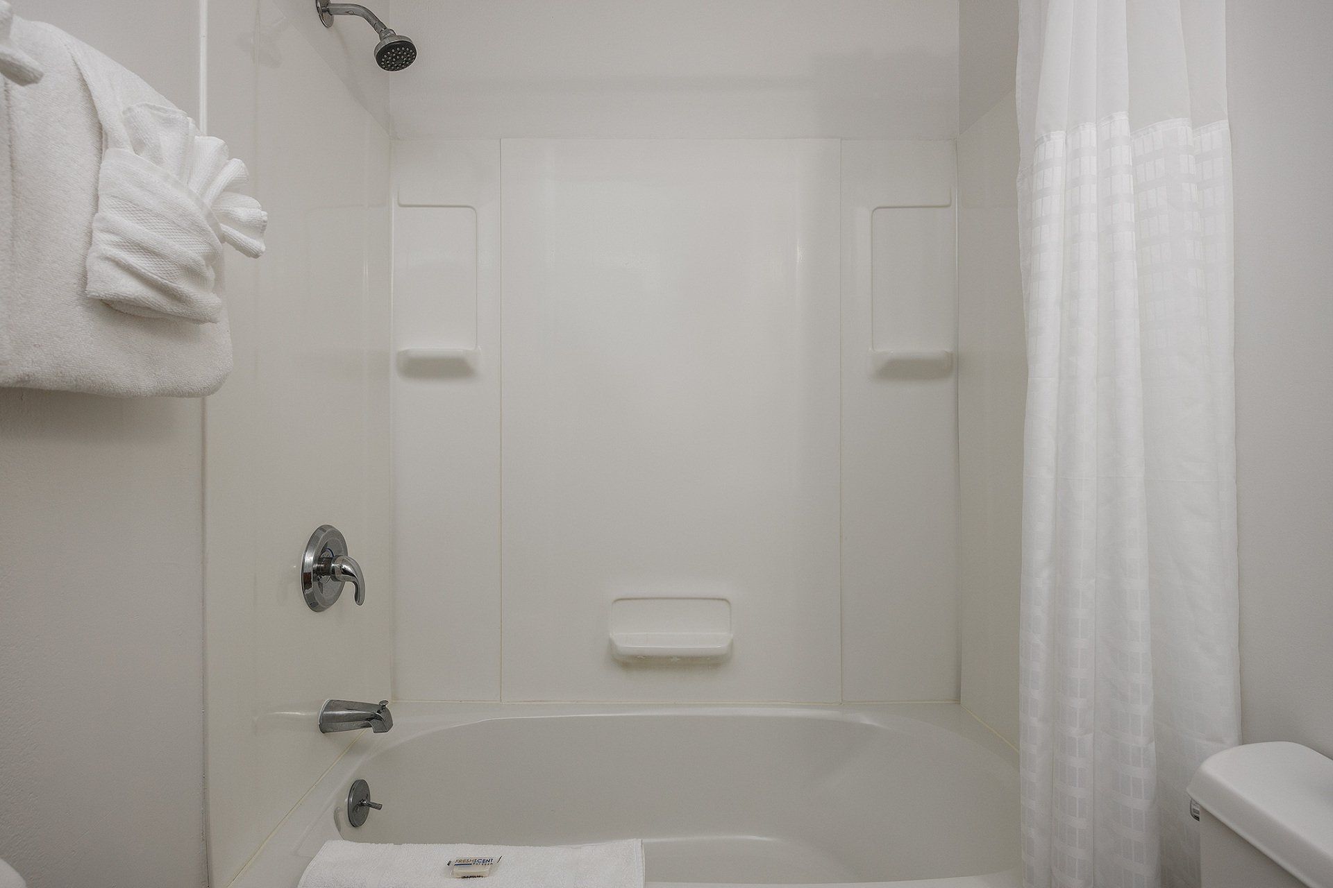 Washroom at Golden North Inn. Affordable hotel in Fairbanks Alaska