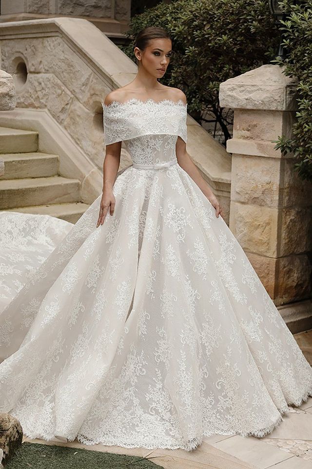 chinese dress ladies 2019 Lace Country Wedding Dresses Mermaid Open Back Court Train Elegant Steven Khalil Bridal Gowns main image 0