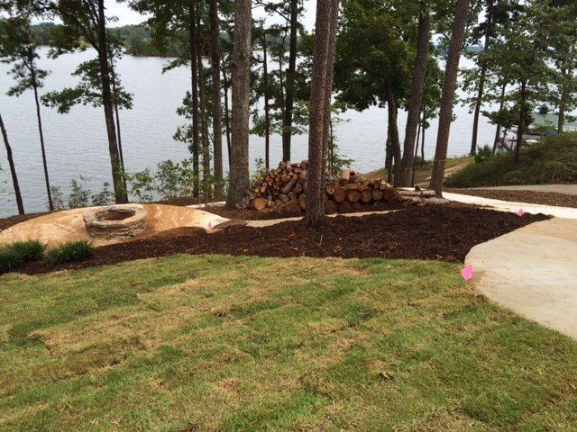 Firepit with View of the Lake — Seneca, SC — Sheriff Landscaping