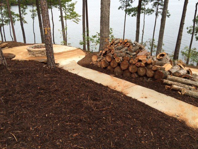 Fireplace with Pile of Logs — Seneca, SC — Sheriff Landscaping
