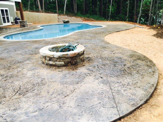 Outdoor Fireplace and Swimming Pool — Seneca, SC — Sheriff Landscaping