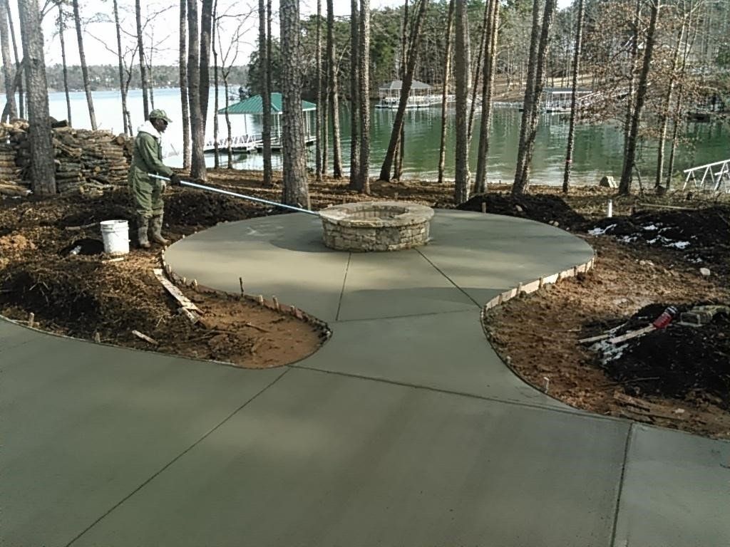 Under Construction Outdoor Fireplace — Seneca, SC — Sheriff Landscaping