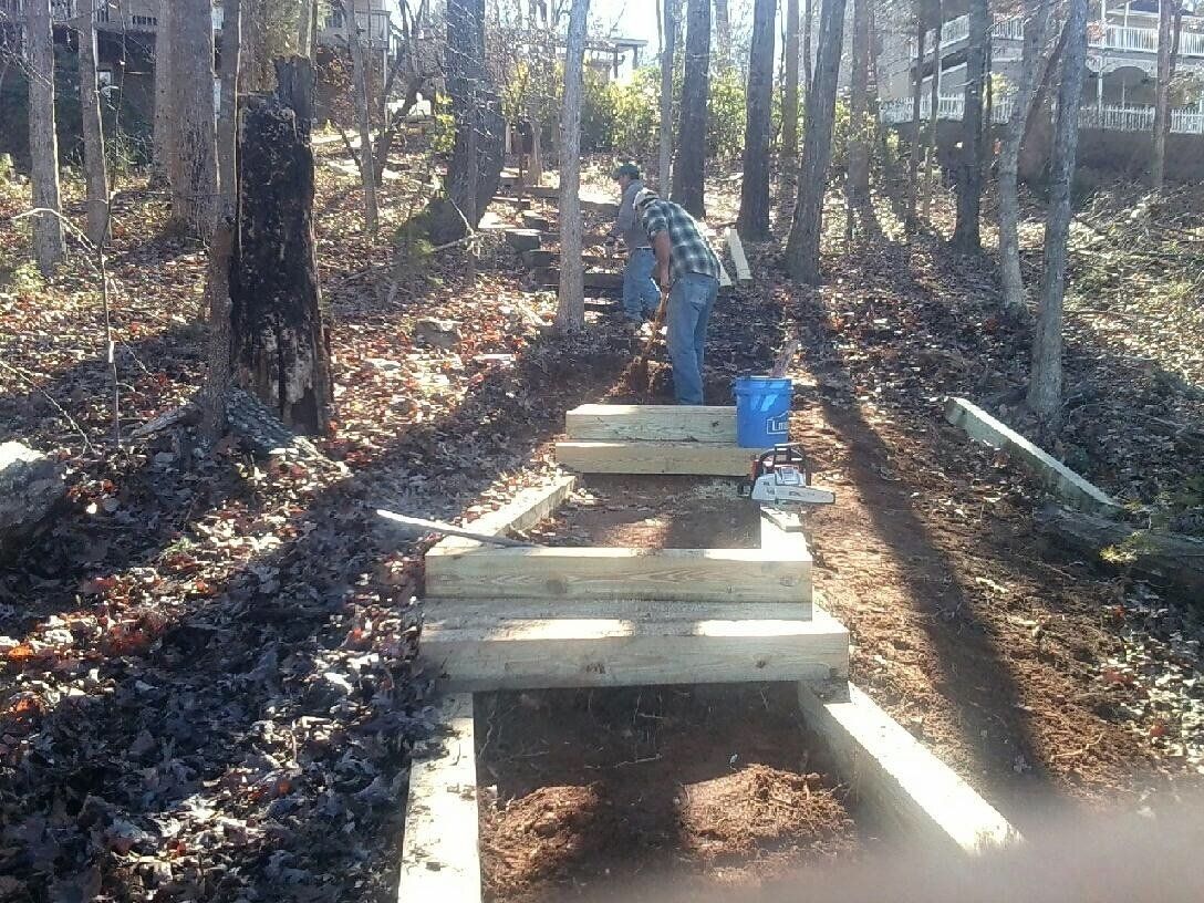 In Progress Stairs — Seneca, SC — Sheriff Landscaping