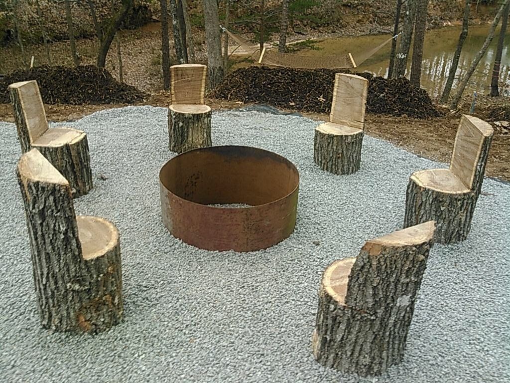Metal Firepit and Wood Chairs — Seneca, SC — Sheriff Landscaping
