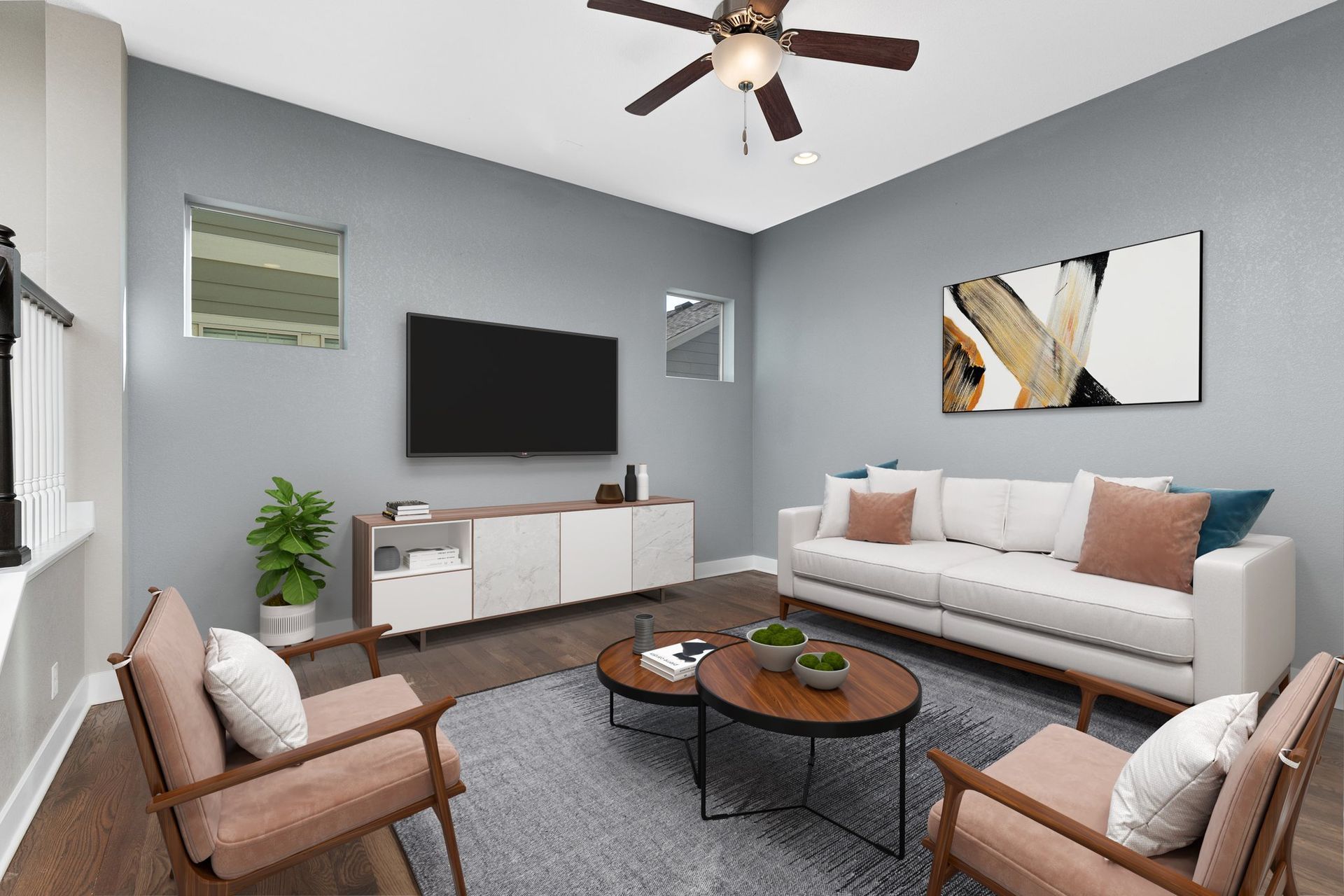 A house with a porch and a lot of windows