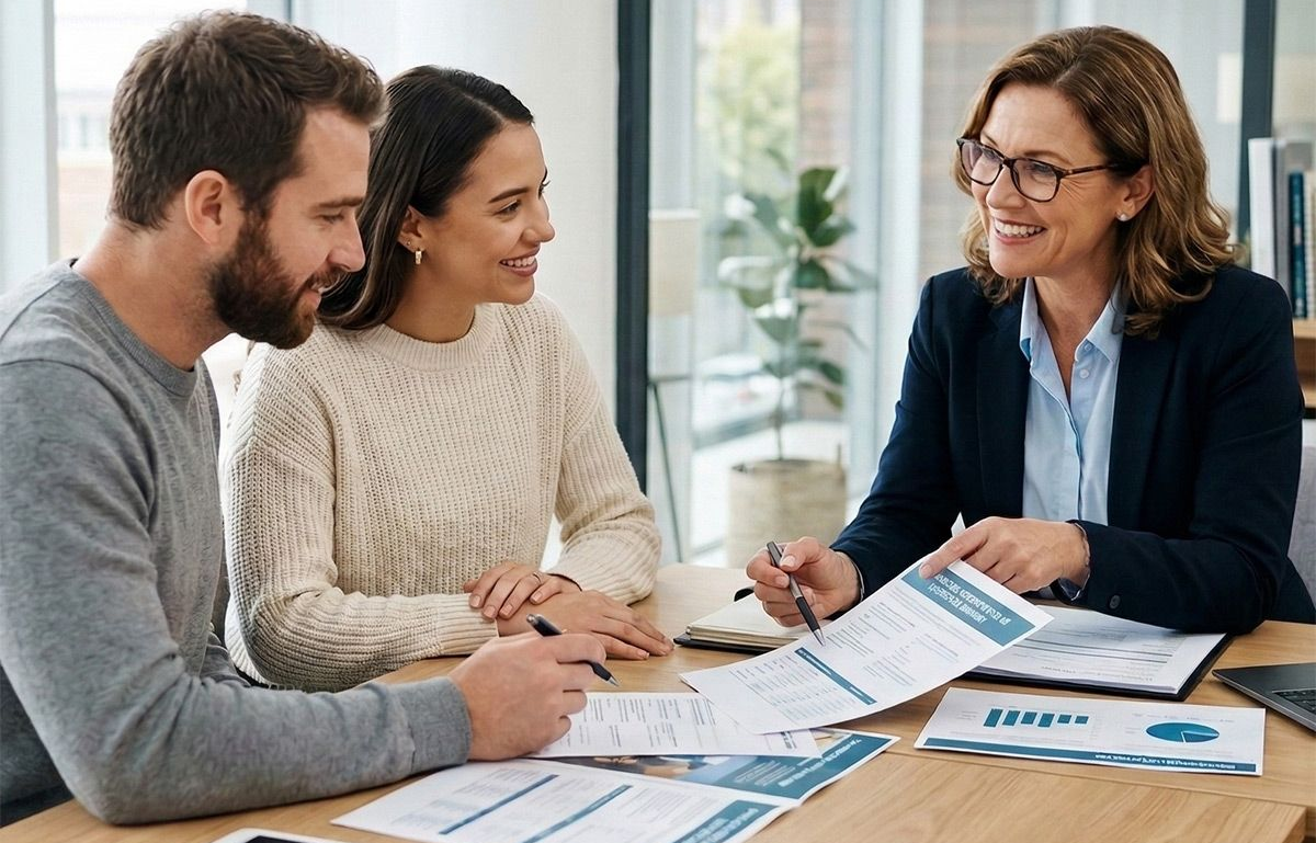 Future Point Insurance Services consultation Life insurance advisor answering coverage questions with clients