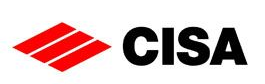 Il logo CISA presenta tre parallelogrammi rossi inclinati a sinistra della scritta nera "CISA" su sfondo bianco.