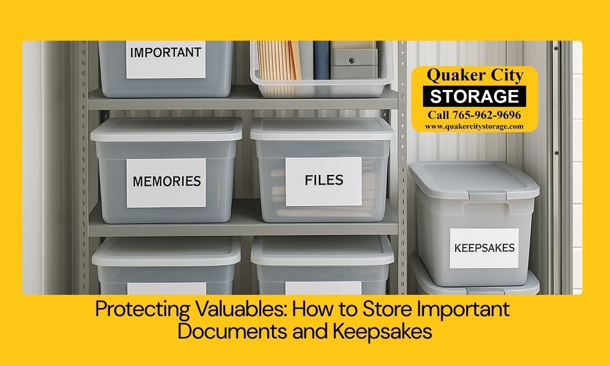 Storage tips for protecting important documents, keepsakes, and valuables
