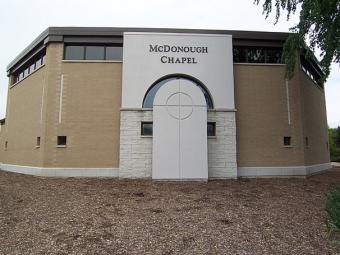 a building with the name mcdonough chapel on it