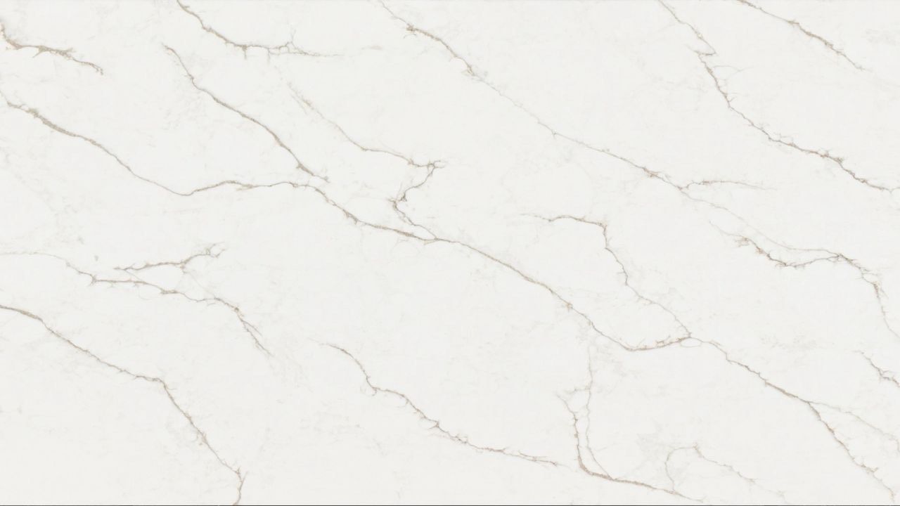 White quartz countertop with subtle gray veining. — Better Stone in Caloundra West, QLD