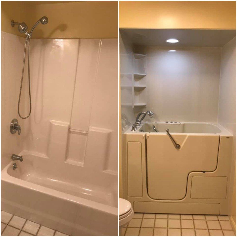 Walk-in Tub Before and After photos