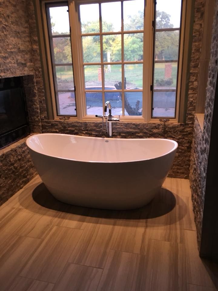 newly installed bath tub