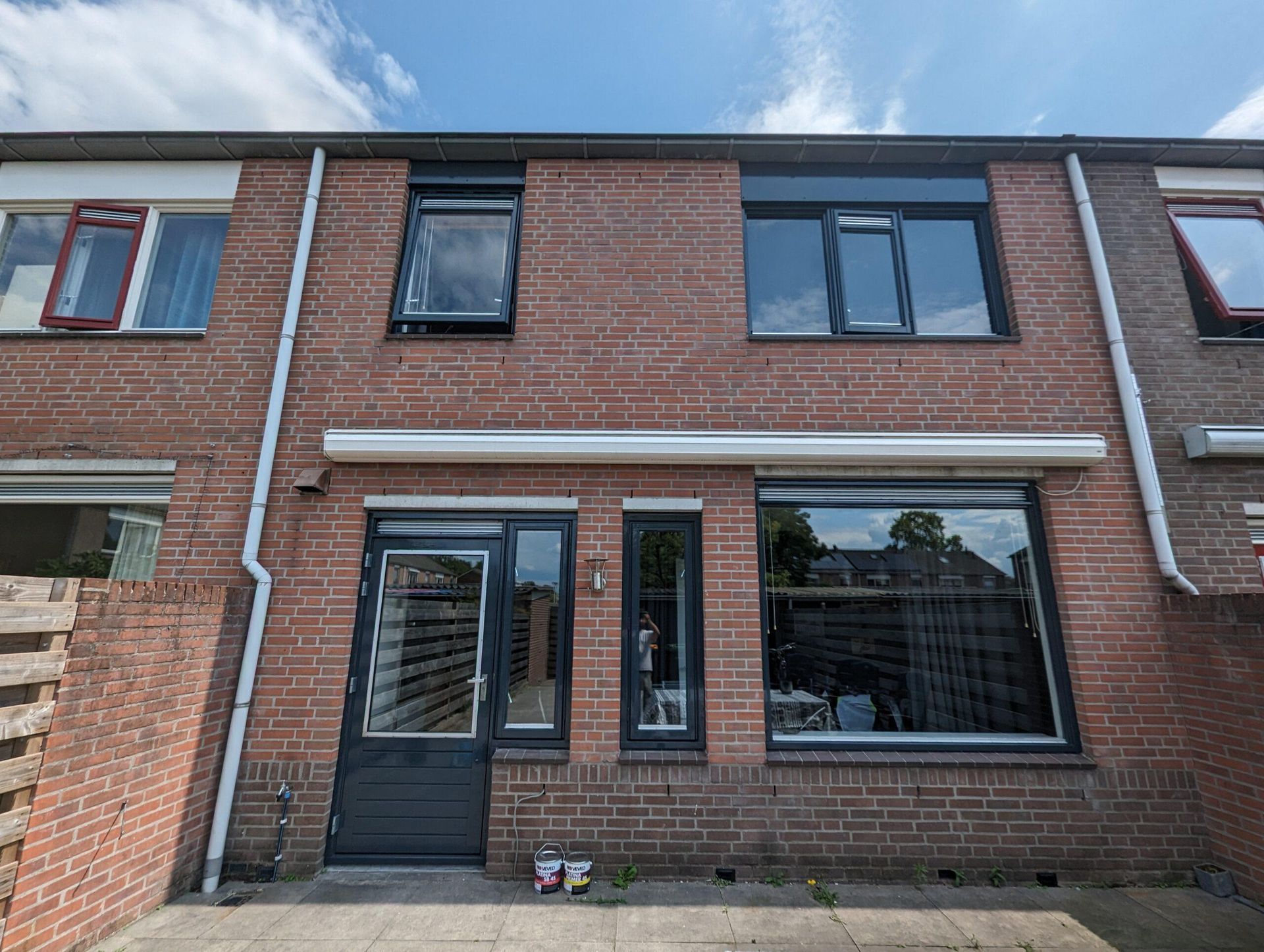 Geschilderde gevel van een rijtjeswoning in Lichtenvoorde