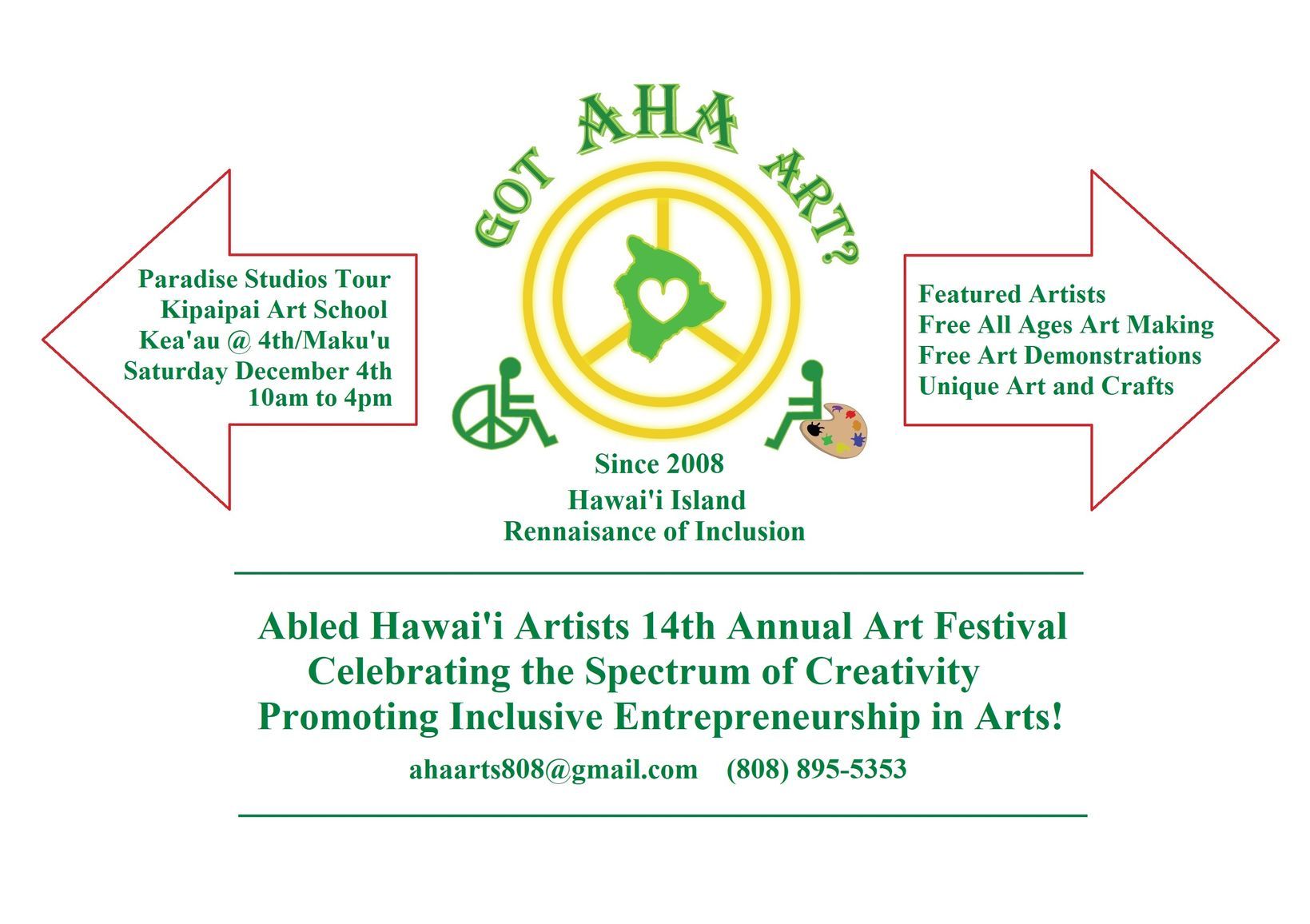 An advertisement for the 14th annual art festival
