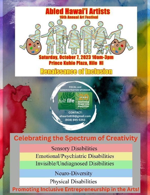 A poster for a festival celebrating the spectrum of creativity