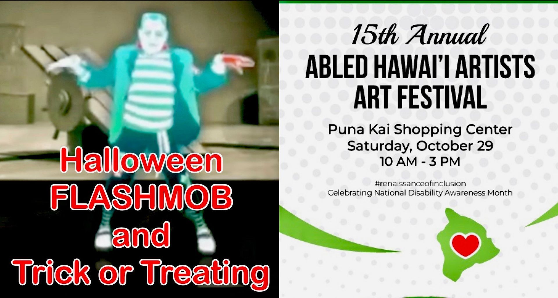 A poster for the 15th annual abled hawaii artists art festival