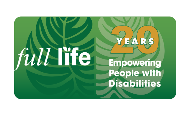 Full life 20 years empowering people with disabilities logo