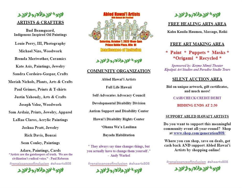 A brochure for a community organization called mid home smith