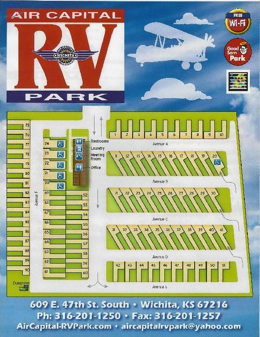 Air Capital RV Park Site Map