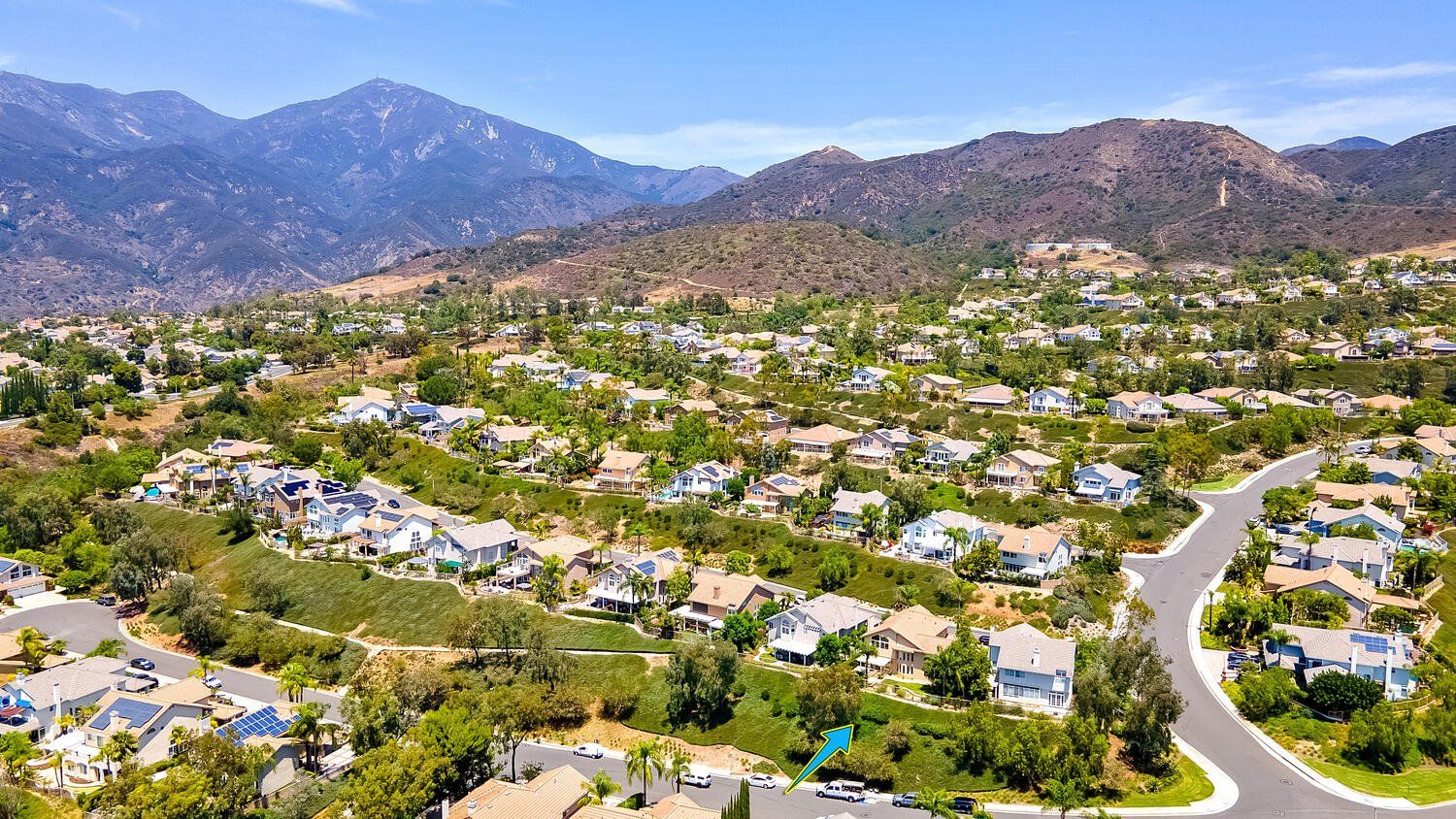 aerial view of neighborhood