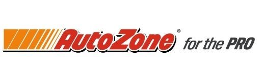 A red and orange logo for autozone for the pro