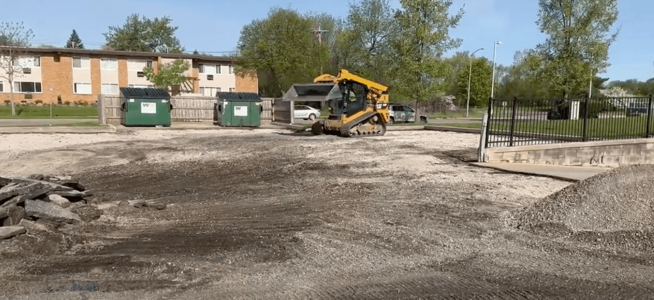 Concrete contractor installs a new parking lot for a business in pasadena, TX