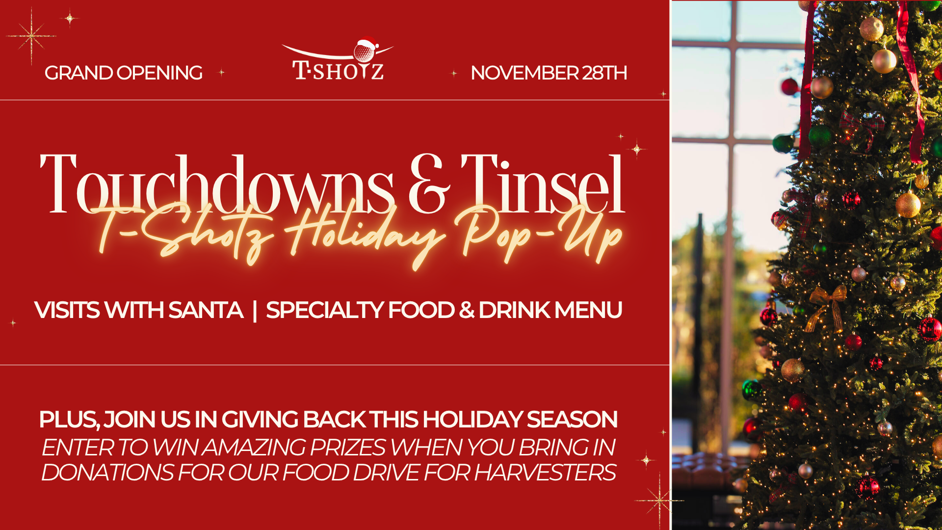 Silhouette of golfer with text: 