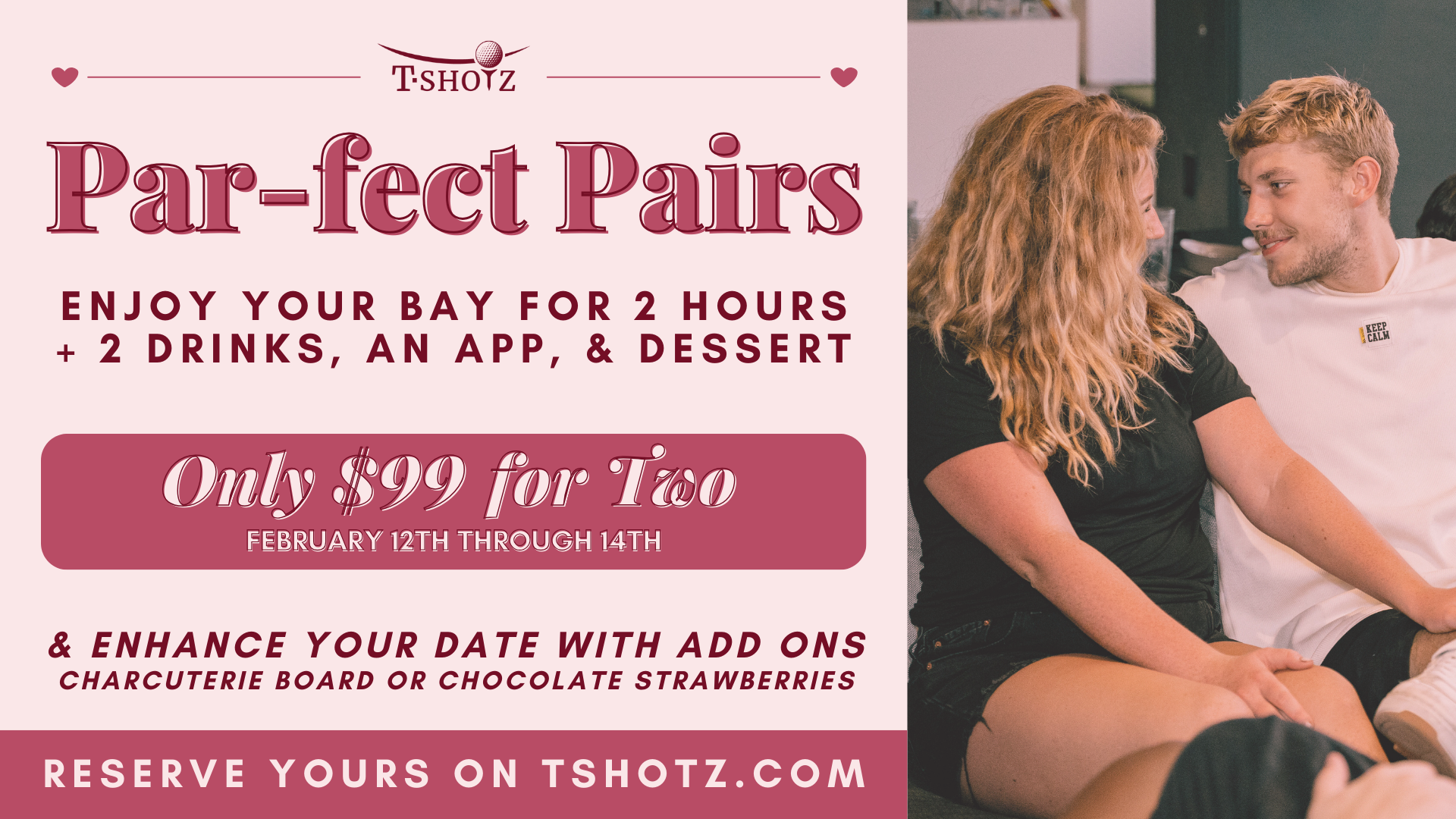 Silhouette of golfer with text: