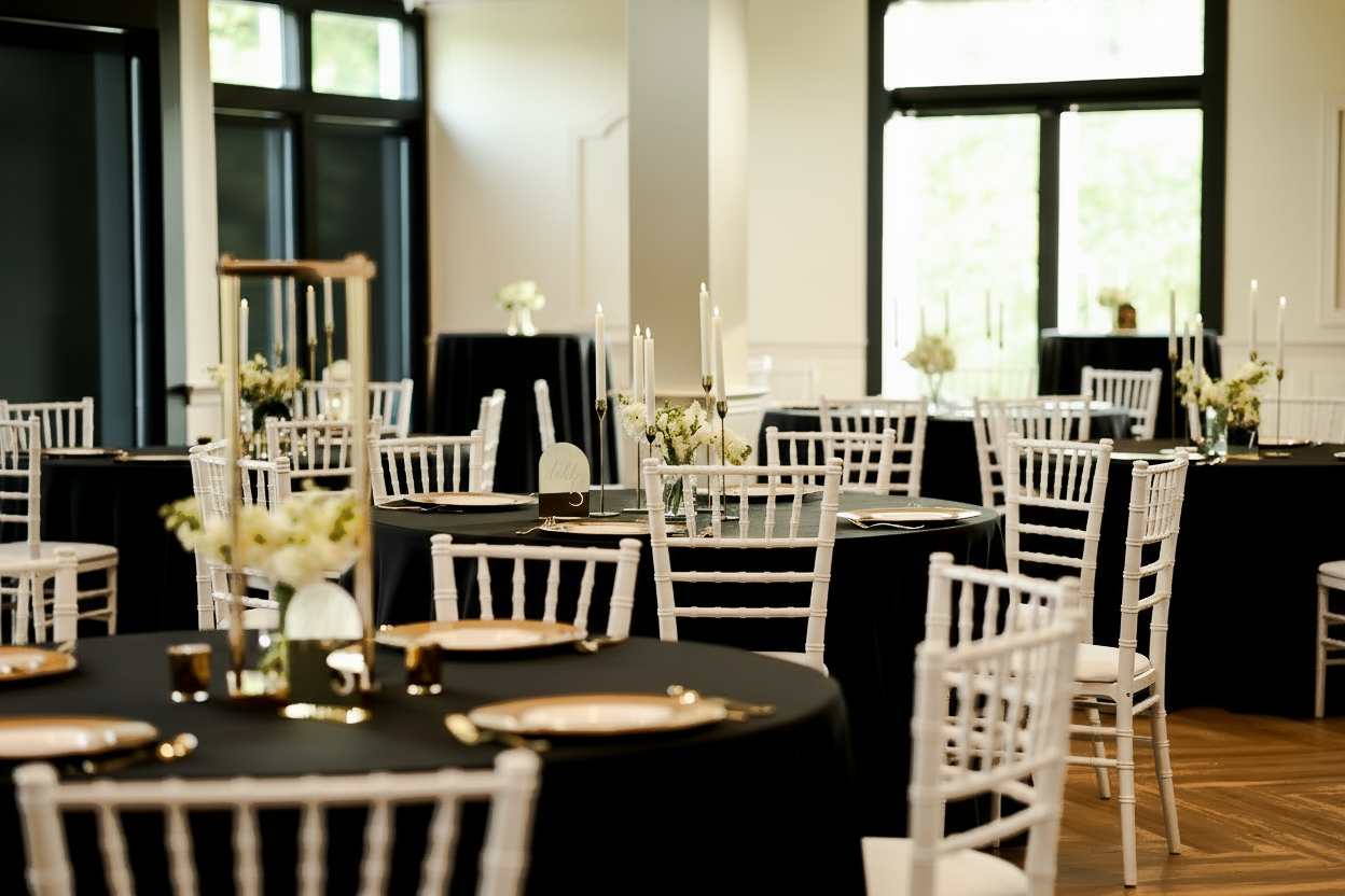 A restaurant with tables and chairs and a lot of windows.