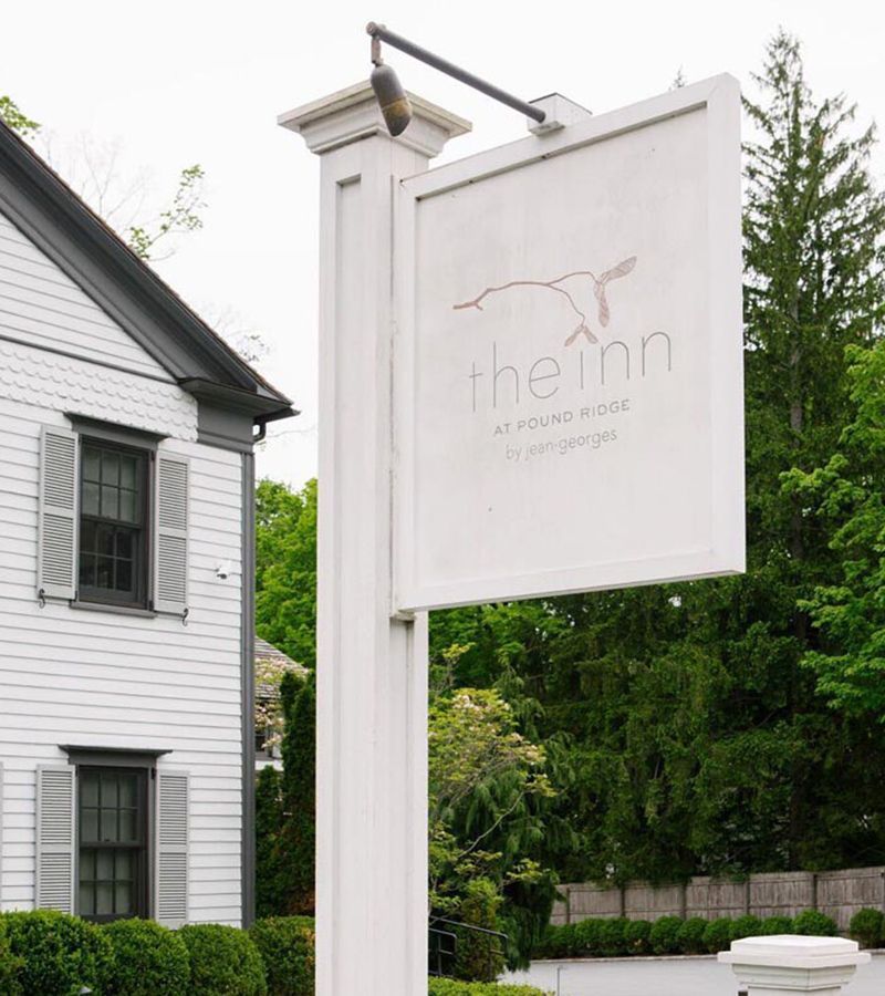 The Inn at Pound Ridge branding and signage for Jean-Georges Vongerichten