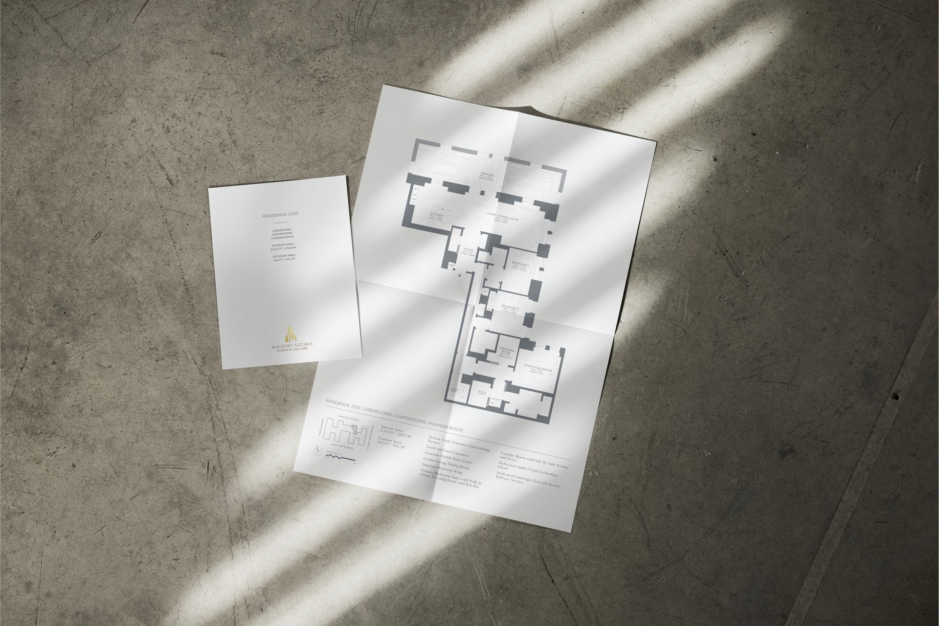 Waldorf Astoria Residences floorplans