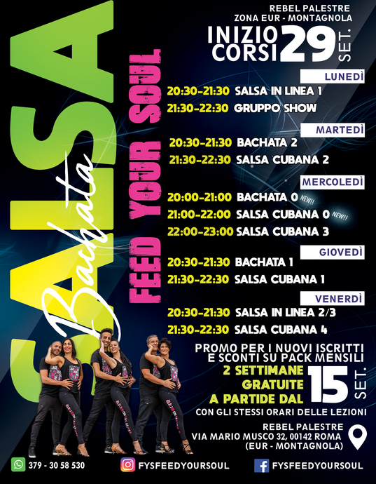Corsi di Salsa e bachata in zona Eur Montagnola a Roma