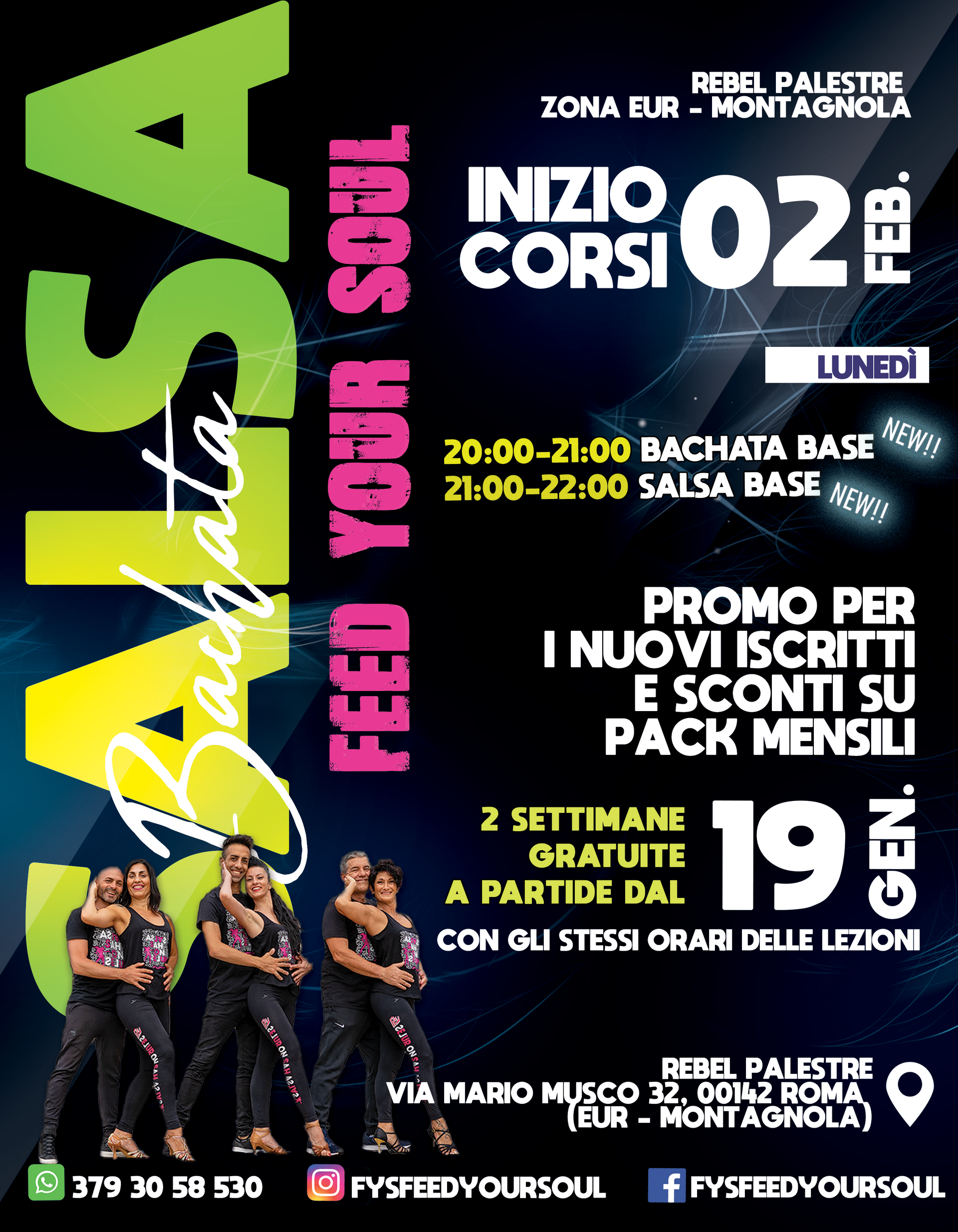 Corsi di Salsa e bachata in zona Eur Montagnola a Roma
