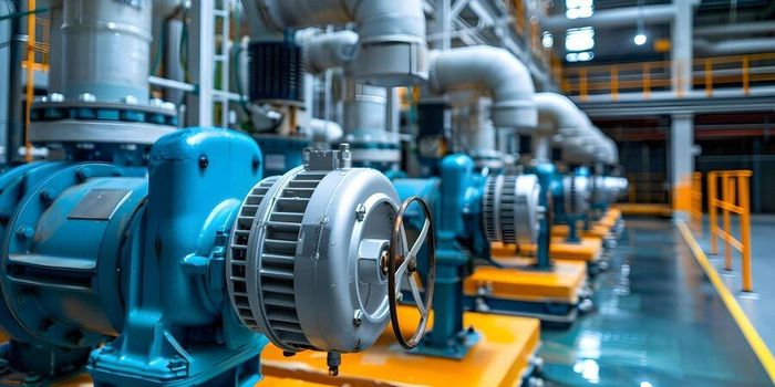 A Blue Industrial Pumps
