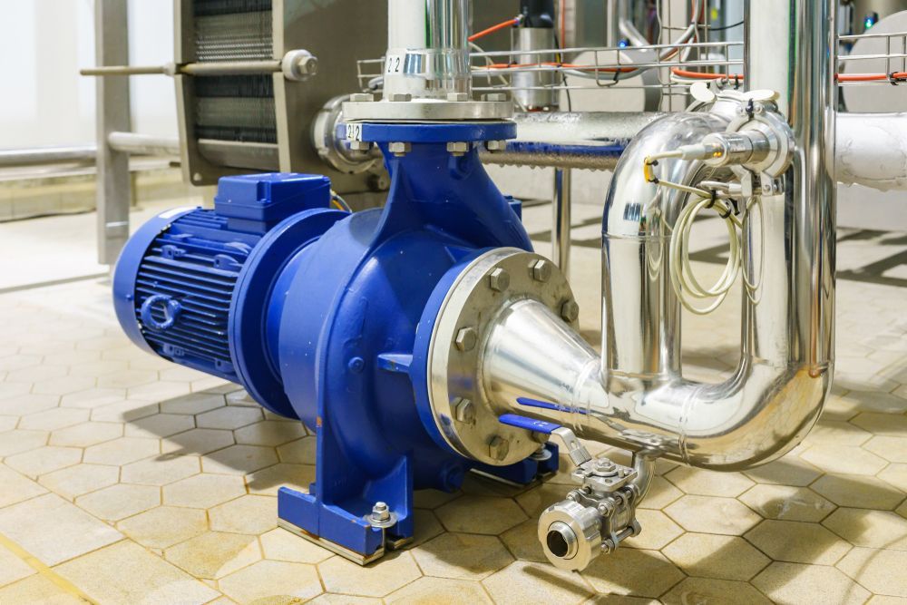 A Blue Pump In A Room 