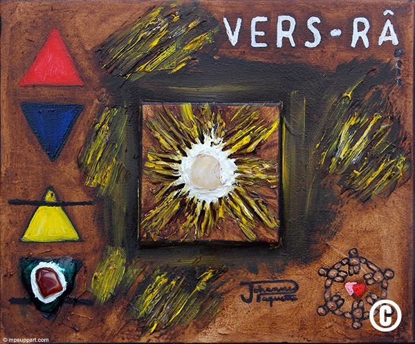 Un tableau avec le mot vers-ra dessus