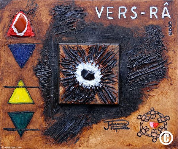 Un tableau avec vers-ra écrit dessus