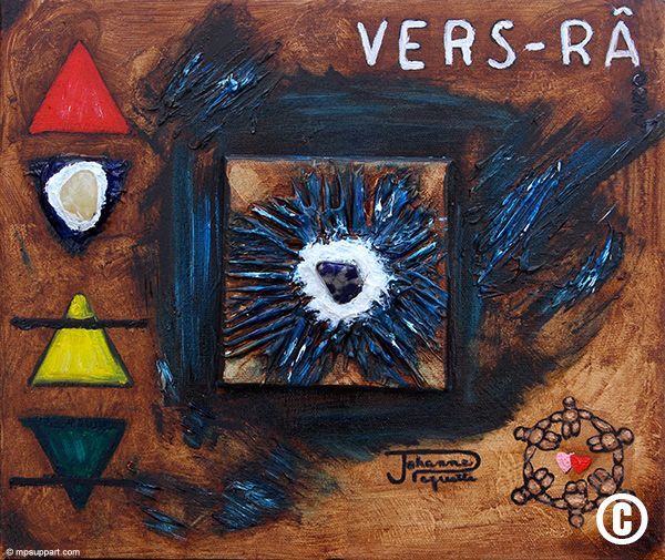 Un tableau avec le mot vers-ra dessus