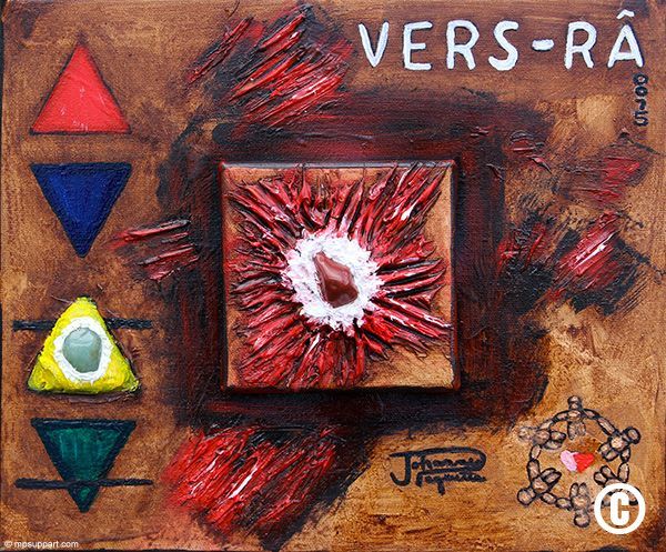 Un tableau avec le mot vers-ra dessus