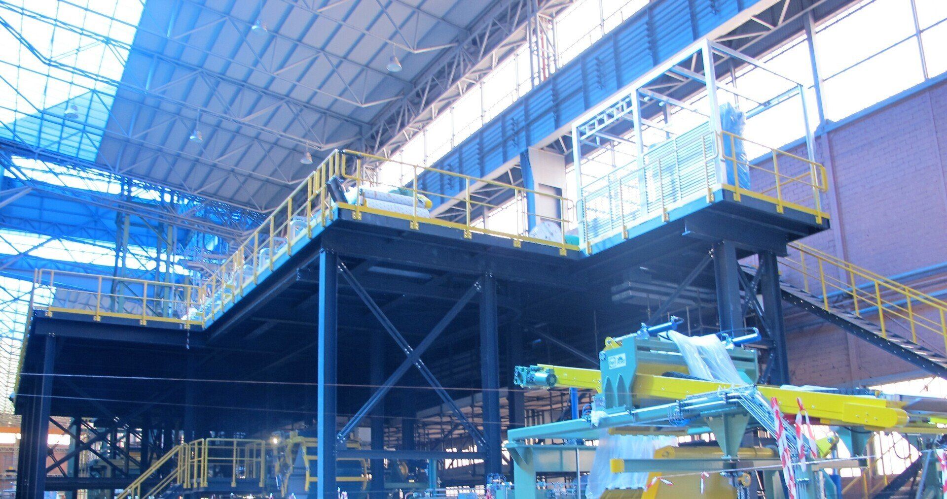 Soppalco interno per acciaieria