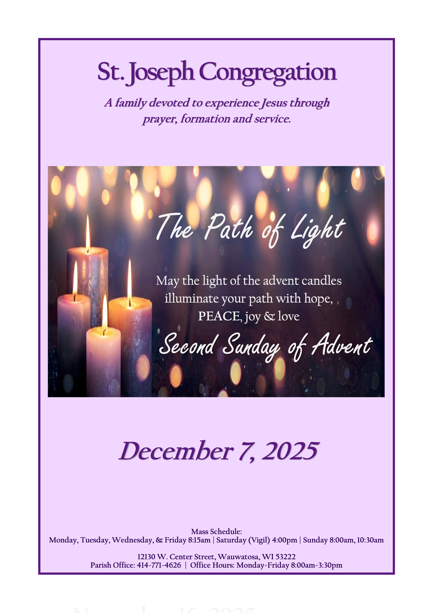 St. Joseph Catholic Church, Wauwatosa, Wis. - Bulletin