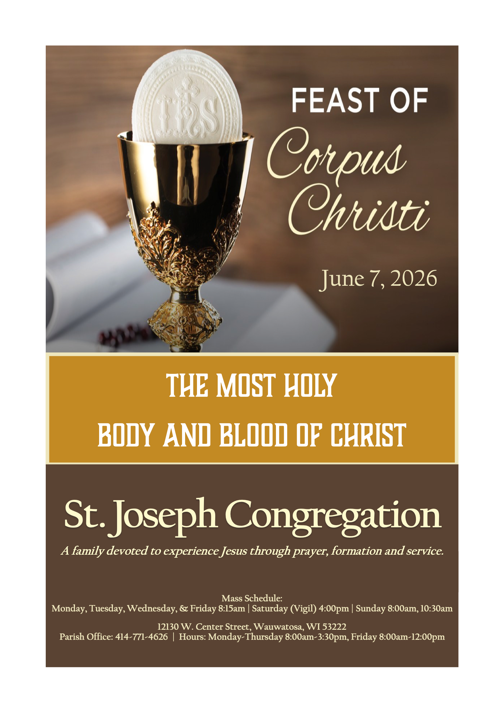 St. Joseph Catholic Church, Wauwatosa, Wis. - Bulletin