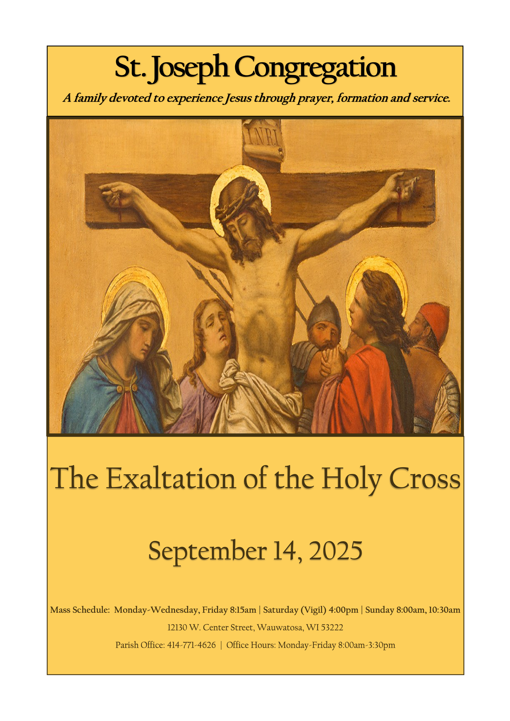 St. Joseph Catholic Church, Wauwatosa, Wis. - Bulletin